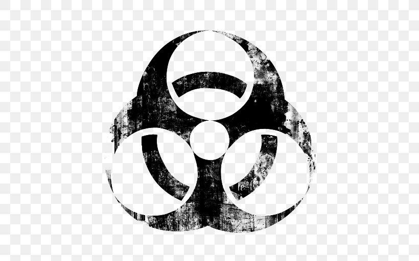 Biological Hazard Symbol Sign Laboratory Clip Art, PNG, 512x512px, Biological Hazard, Biosafety Level, Black And White, Brand, Emblem Download Free