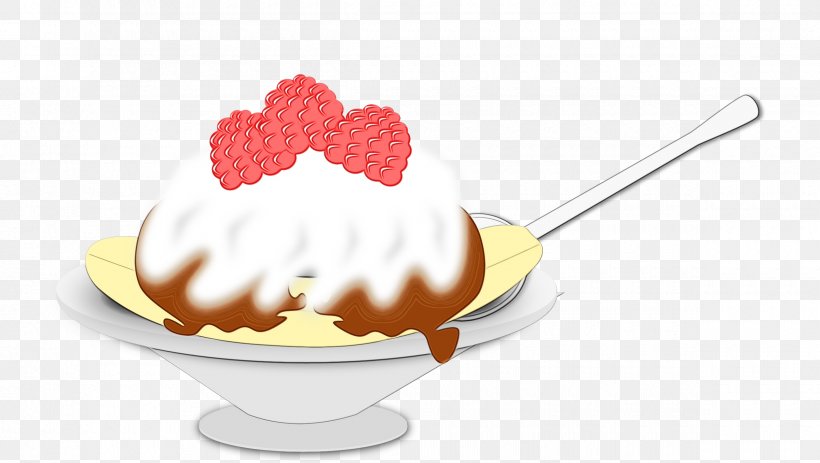 Food Sundae Cuisine Whipped Cream Cream, PNG, 2400x1356px, Watercolor, Cream, Cuisine, Dessert, Dish Download Free