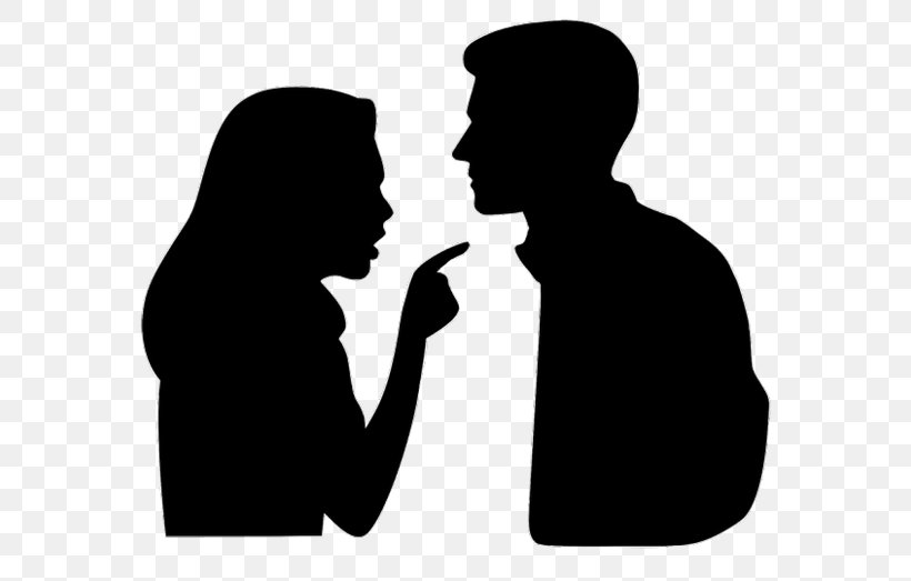Vector Graphics Silhouette Image Argument Marriage, PNG, 640x523px, Silhouette, Argument, Black And White, Communication, Conversation Download Free