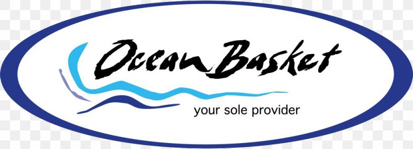 Logo Ocean Basket Design Brand Restaurant, PNG, 1024x371px, Logo, Area, Blue, Brand, Calligraphy Download Free