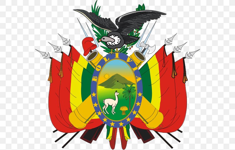 Coat Of Arms Of Bolivia Flag Of Bolivia, PNG, 576x522px, Bolivia, Bumper Sticker, Coat Of Arms, Coat Of Arms Of Bolivia, Crest Download Free