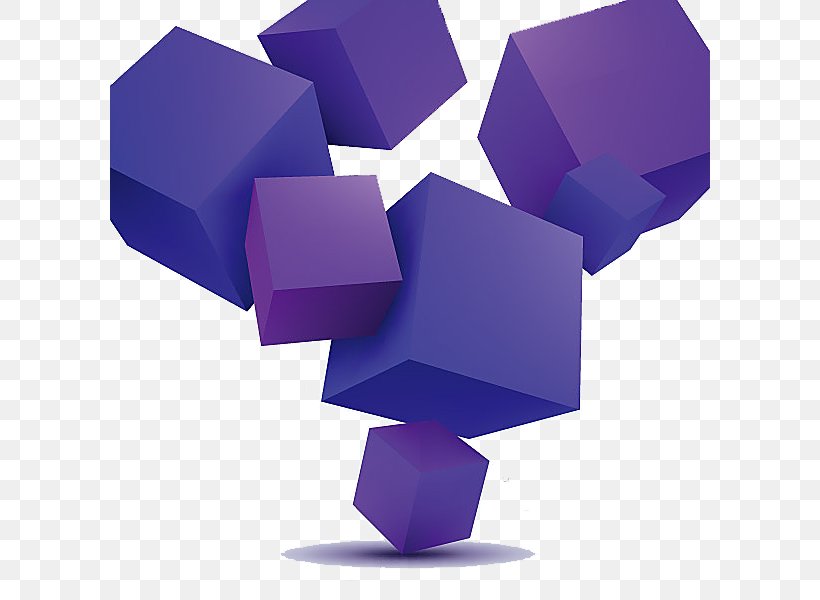 Cube Three-dimensional Space Geometry Illustration, PNG, 600x600px, Cube, Cobalt Blue, Color, Electric Blue, Geometry Download Free