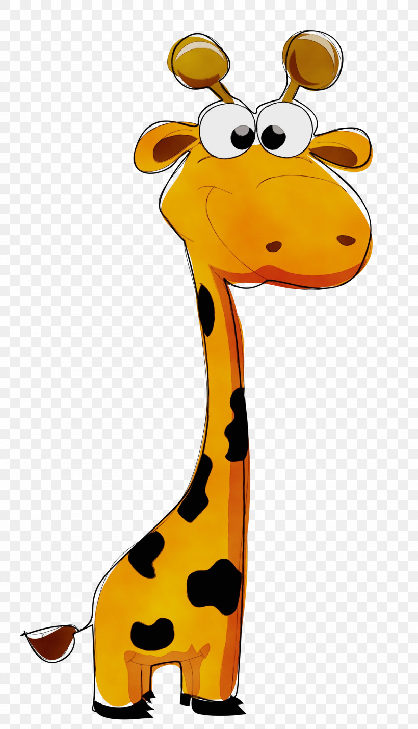 Giraffe Cartoon Animal Figurine Pattern Giraffids, PNG, 1720x2999px, Watercolor, Animal Figurine, Biology, Cartoon, Giraffe Download Free