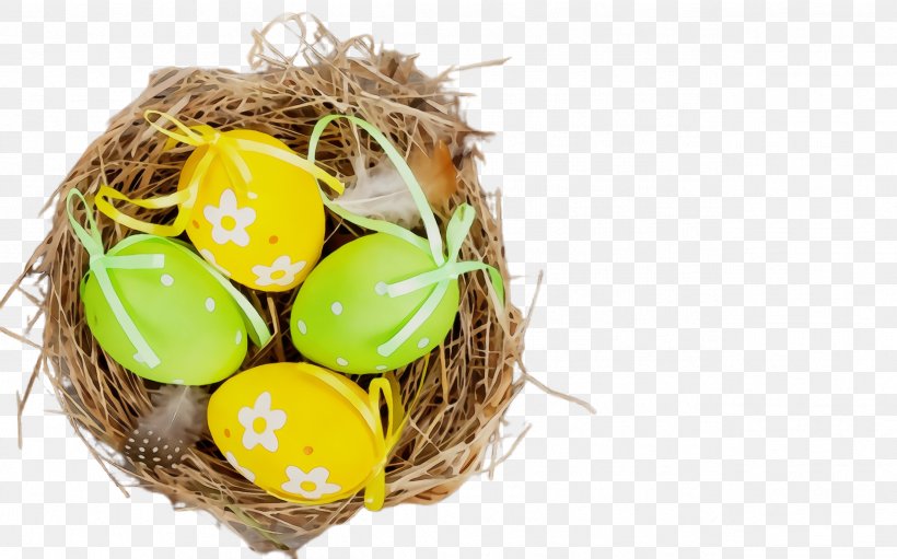 Easter Egg, PNG, 2532x1580px, Watercolor, Bird Nest, Easter, Easter Egg, Egg Download Free
