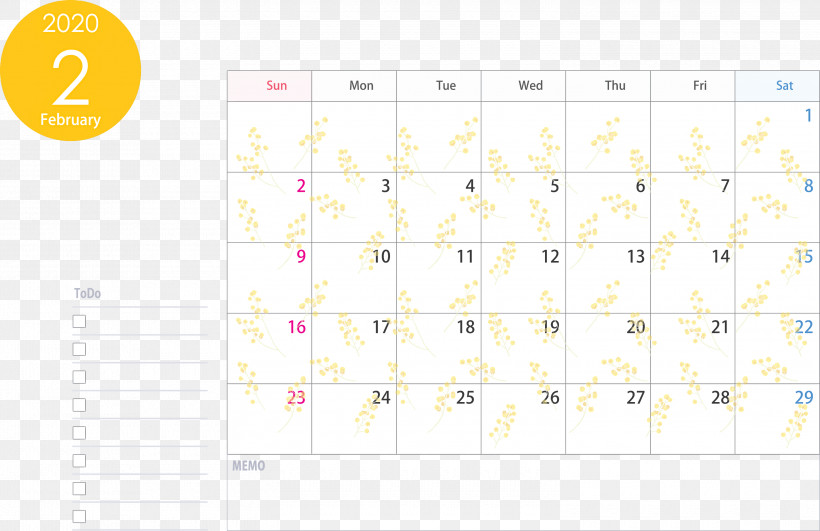 February 2020 Calendar February 2020 Printable Calendar 2020 Calendar, PNG, 3000x1943px, 2020 Calendar, February 2020 Calendar, February 2020 Printable Calendar, Line, Paper Download Free