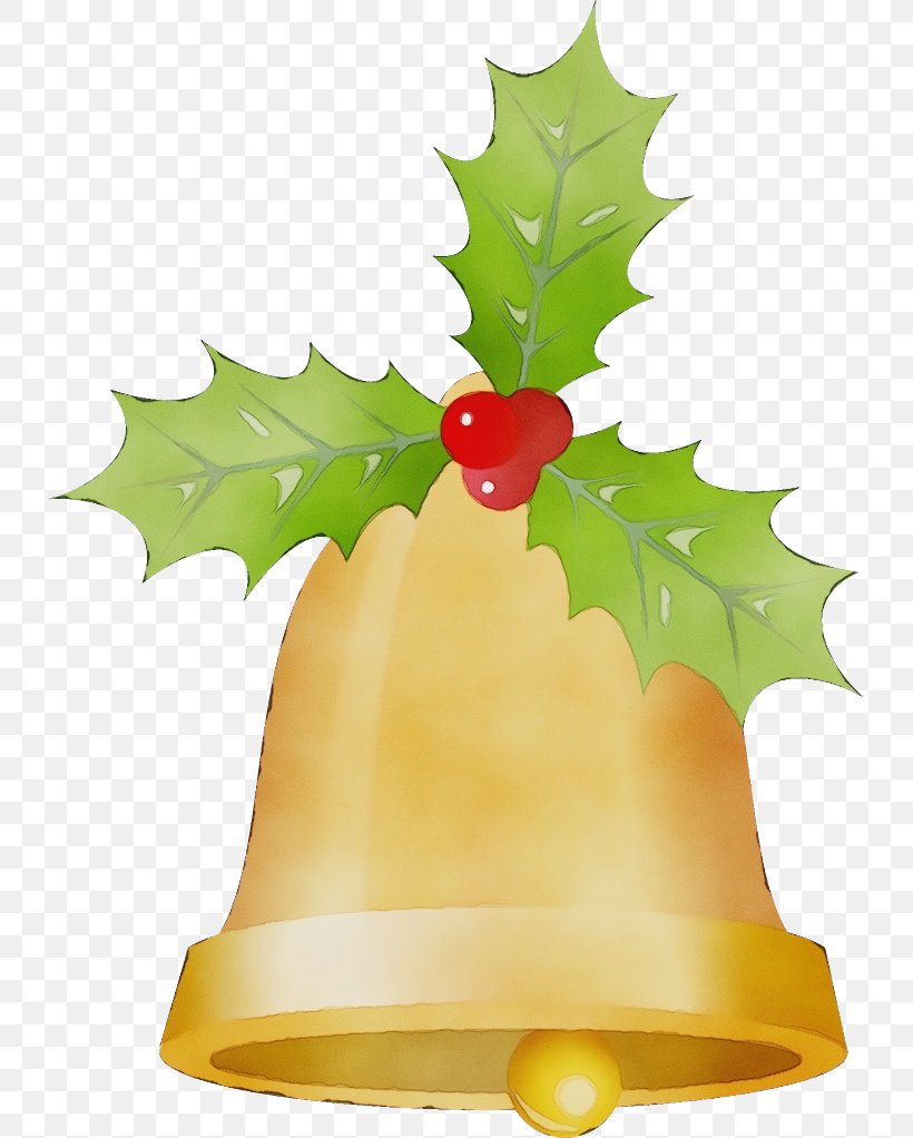 Christmas Decoration, PNG, 732x1022px, Watercolor, Bell, Christmas Decoration, Holly, Leaf Download Free