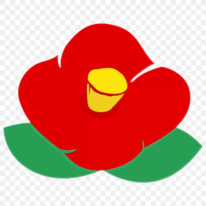 Red Clip Art Plant Petal Flower, PNG, 1200x1200px, Watercolor, Flower, Paint, Petal, Plant Download Free