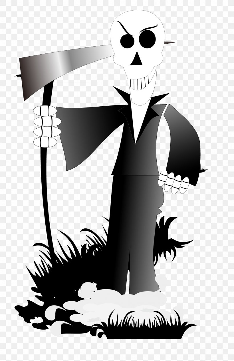 Death Halloween Illustration, PNG, 1356x2090px, Halloween, Art, Black, Black And White, Fictional Character Download Free