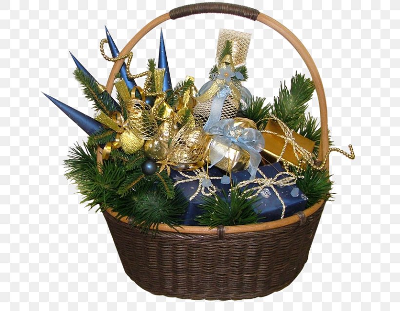 Food Gift Baskets Hamper Christmas Ornament, PNG, 670x639px, Food Gift Baskets, Basket, Christmas, Christmas Ornament, Flower Download Free