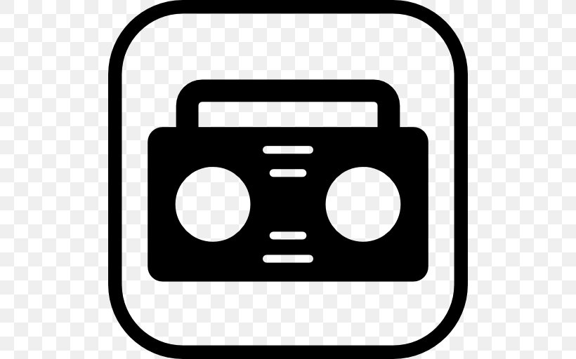 Ghetto Blaster, PNG, 512x512px, Radio Receiver, Black And White, Boombox, Radio Station Download Free