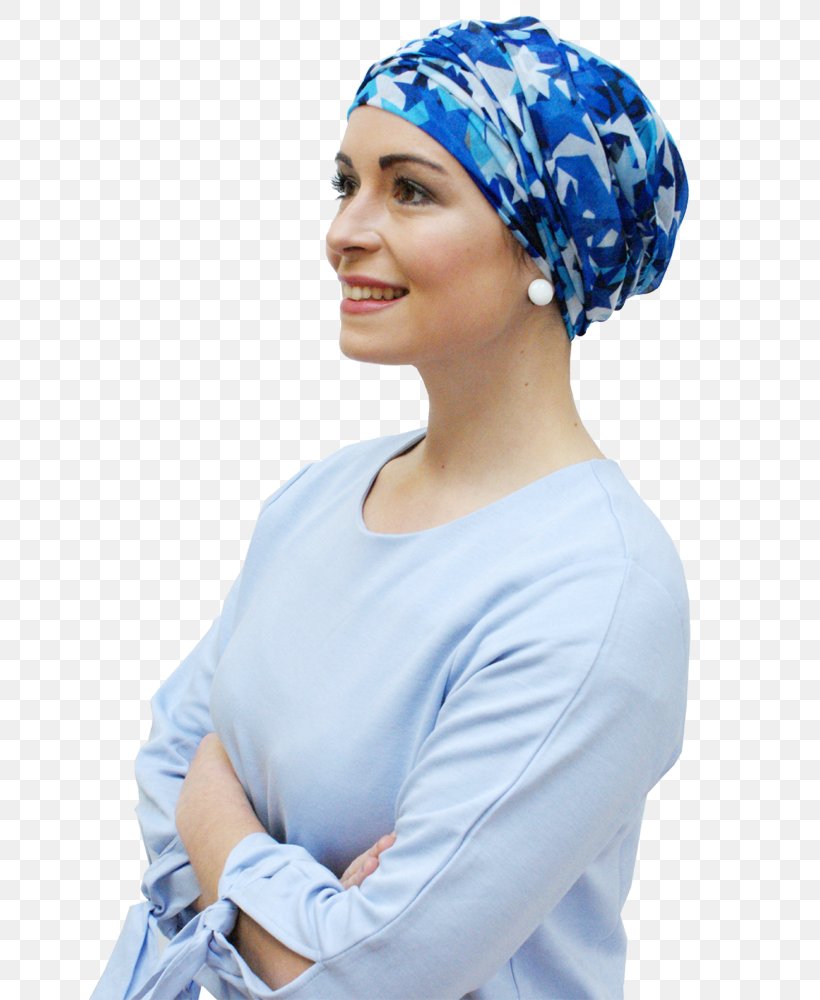 Headscarf Beanie Knit Cap Turban, PNG, 675x1000px, Scarf, Beanie, Blue, Cancer, Cap Download Free