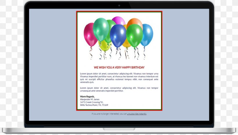 HTML Email Online Advertising Responsive Web Design, PNG, 1000x569px, Html Email, Advertising, Balloon, Brand, Computer Monitor Download Free
