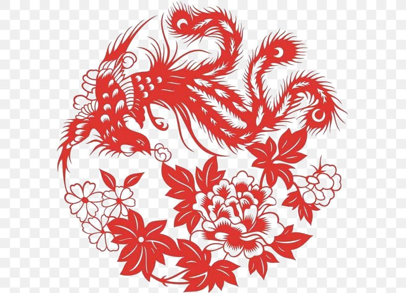 Papercutting Fenghuang Chinese Paper Cutting Chinese New Year Clip Art, PNG, 591x591px, Papercutting, Art, Black And White, Cai Lun, Chinese Folk Art Download Free