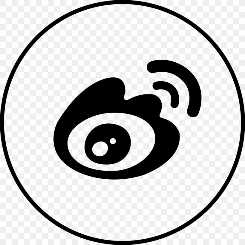 Sina Weibo Logo Sina Corp, PNG, 980x980px, Sina Weibo, Area, Black, Black And White, Font Awesome Download Free