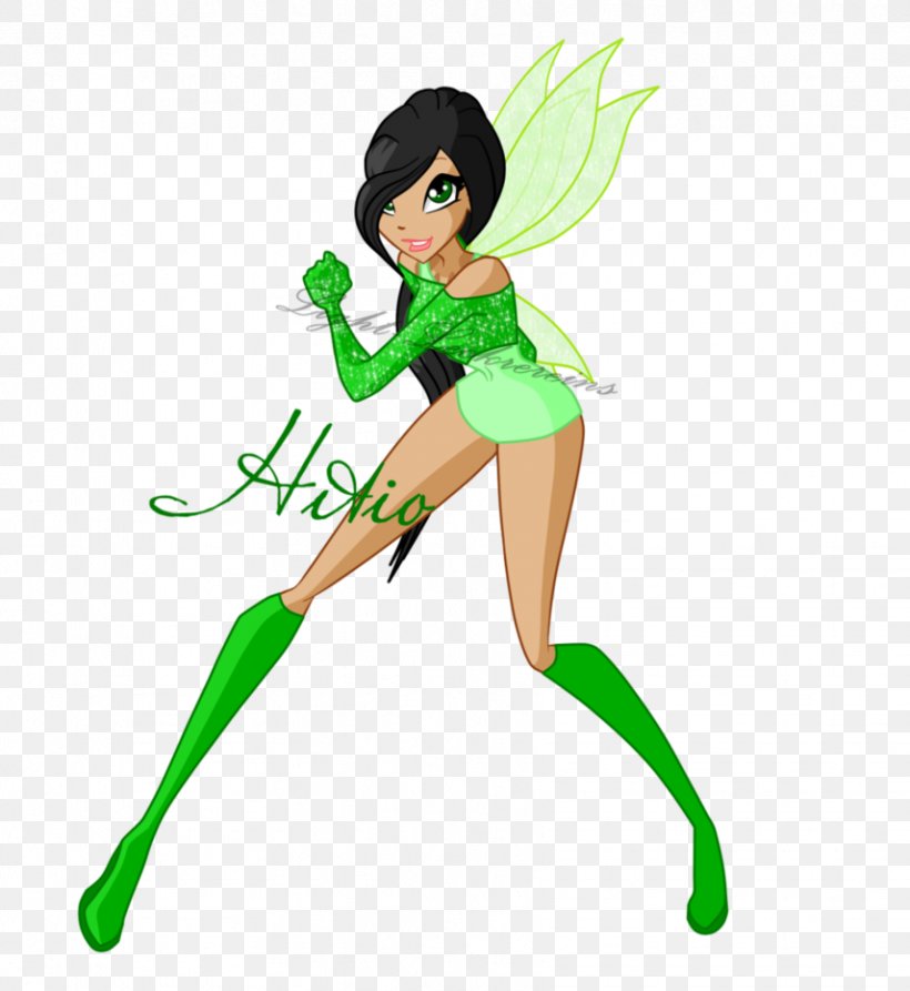 Green Fairy Black Hair Clip Art, PNG, 856x933px, Green, Art, Black, Black Hair, Cartoon Download Free