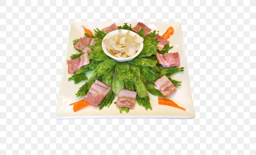 Bacon Asian Cuisine Bitter Melon Salad Stir Frying, PNG, 700x497px, Bacon, Appetizer, Asian Cuisine, Asian Food, Bitter Melon Download Free