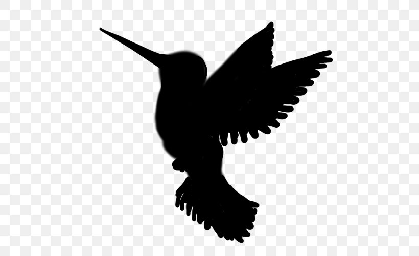 Hummingbird Silhouette Clip Art, PNG, 510x500px, Bird, Beak, Bird Flight, Black And White, Drawing Download Free