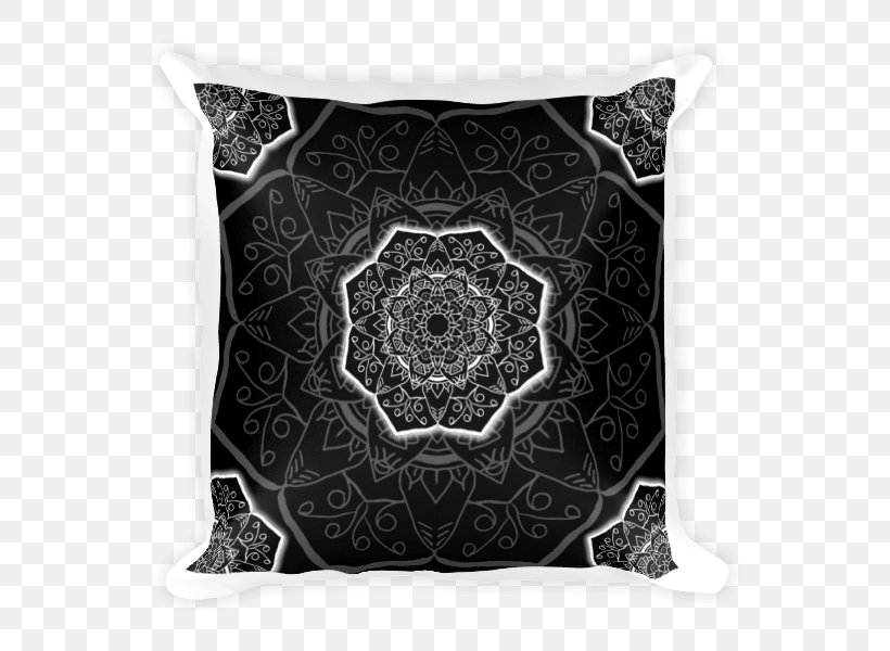 Throw Pillows Cushion White Black M, PNG, 600x600px, Throw Pillows, Black, Black And White, Black M, Cushion Download Free
