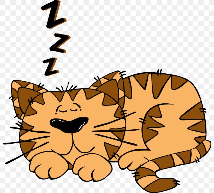 Cat Kitten Sleep Clip Art, PNG, 800x739px, Cat, Animation, Big Cats, Black Cat, Carnivoran Download Free