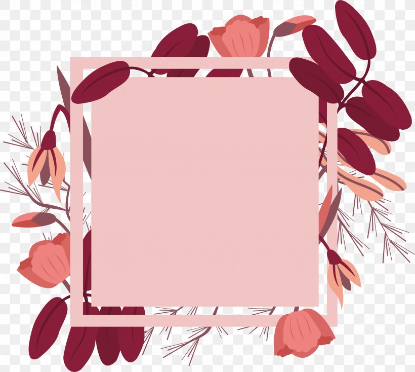 Red Picture Frame Clip Art, PNG, 3417x3059px, Watercolor, Cartoon, Flower, Frame, Heart Download Free