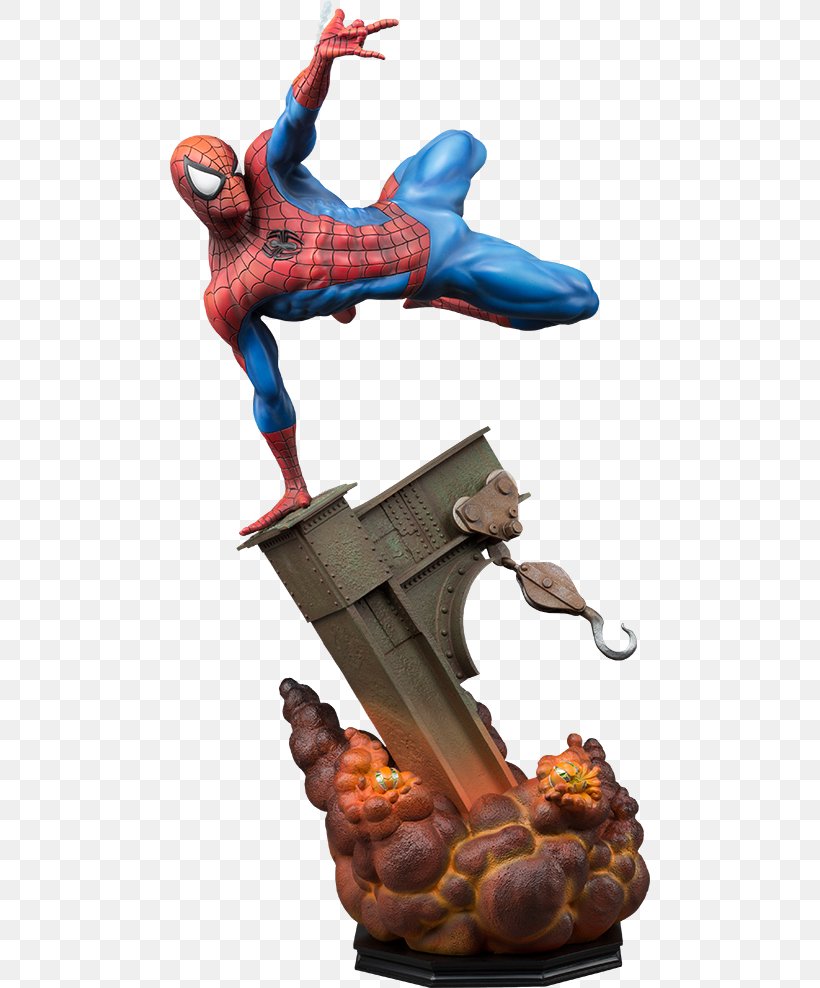 Spider-Man Sideshow Collectibles Statue Sculpture Marvel Comics, PNG, 480x988px, Spiderman, Action Figure, Action Toy Figures, Amazing Fantasy, Amazing Spiderman Download Free