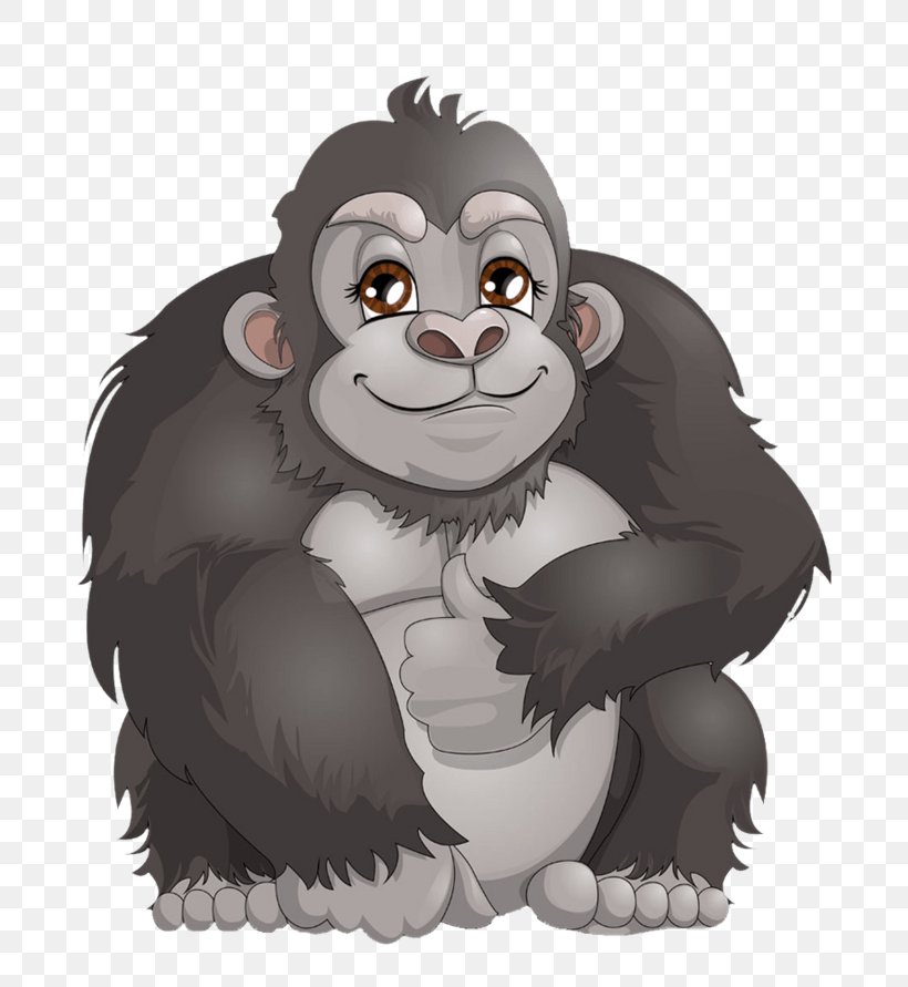Western Gorilla Clip Art Ape Vector Graphics Illustration, PNG, 804x891px, Western Gorilla, Ape, Bear, Cartoon, Common Chimpanzee Download Free