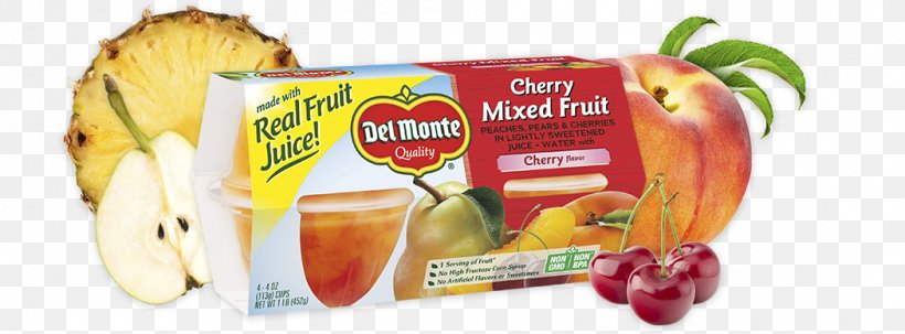 Apple Fruit Cup Juice Fruit Snacks Del Monte Foods, PNG, 1050x389px, Apple, Banana Family, Cherry, Cup, Del Monte Foods Download Free