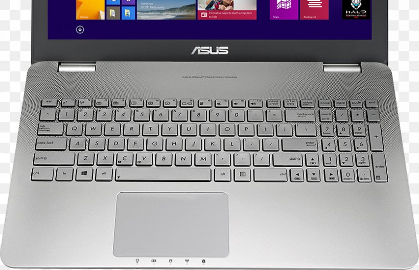 Computer Keyboard Laptop Numeric Keypads Netbook Touchpad, PNG, 834x540px, Computer Keyboard, Asus, Azerty, Computer, Computer Accessory Download Free