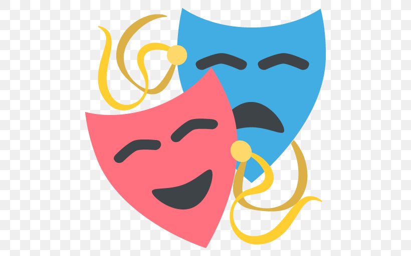Emoji Theatre Mask Art Drama, PNG, 512x512px, Watercolor, Cartoon, Flower, Frame, Heart Download Free