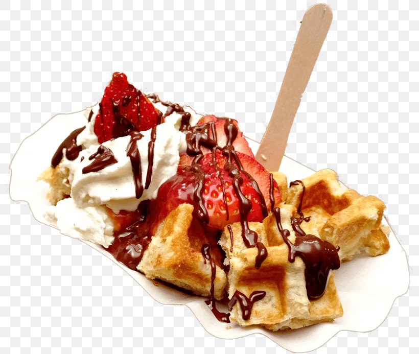 Belgian Waffle Sundae Crêpe Ice Cream, PNG, 800x693px, Belgian Waffle, Belgian Cuisine, Breakfast, Chocolate, Confectionery Download Free