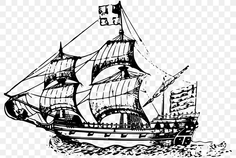 Man-of-war Sailing Ship Boat Clip Art, PNG, 800x549px, Manofwar, Artwork, Baltimore Clipper, Barque, Black And White Download Free