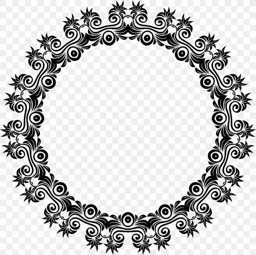 Motif Picture Frames Flower Decorative Arts, PNG, 2338x2330px, Motif, Acanthus, Black And White, Body Jewelry, Decorative Arts Download Free
