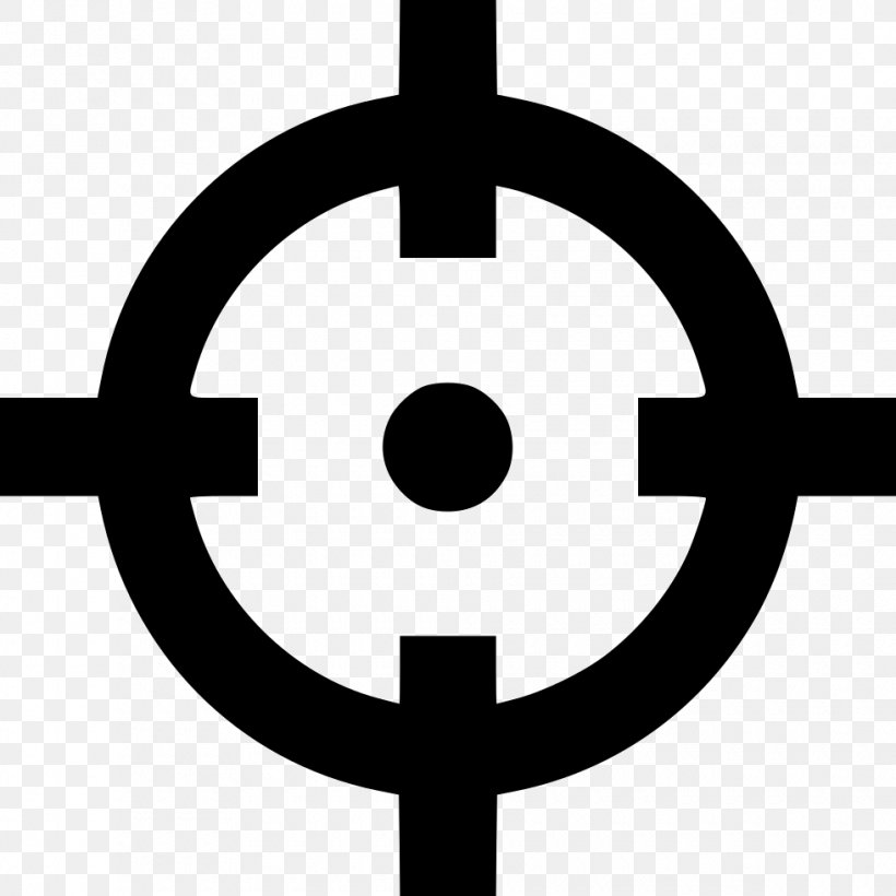 Telescopic Sight Shooting Target Icon Design, PNG, 980x980px, Telescopic Sight, Black And White, Icon Design, Reticle, Shooting Download Free