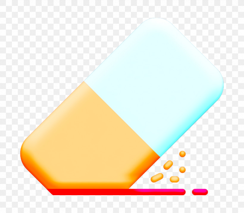Eraser Icon Education Elements Icon, PNG, 1228x1076px, Eraser Icon, Education Elements Icon, Material Property, Orange, Rectangle Download Free