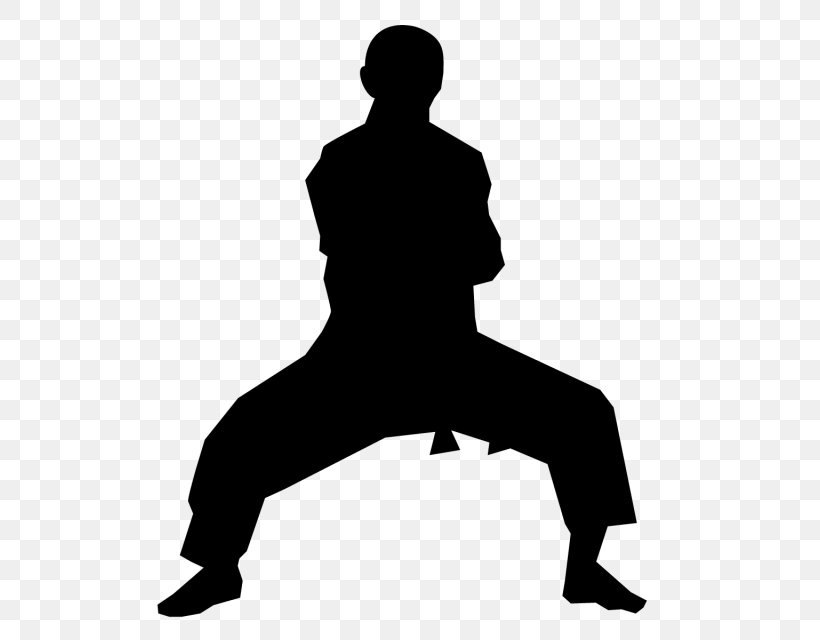 Karate Clip Art Martial Arts Vector Graphics Silhouette, PNG, 640x640px, Karate, Arm, Black, Black And White, Chinese Martial Arts Download Free