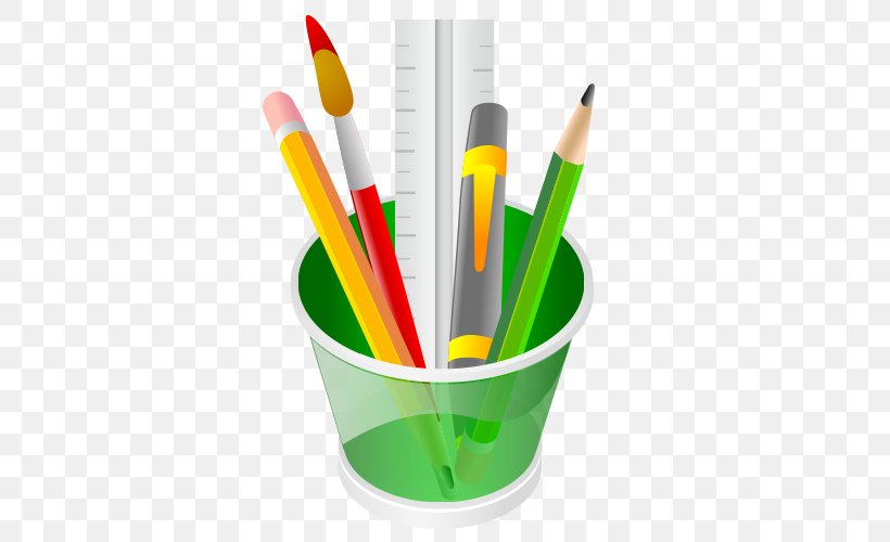 Pencil Drawing Stationery Clip Art, PNG, 500x500px, Pencil, Animation, Brush Pot, Drawing, Fountain Pen Download Free