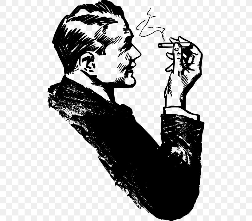 Tobacco Smoking Clip Art, PNG, 512x718px, Smoking, Art, Black And White, Cartoon, Cigar Download Free