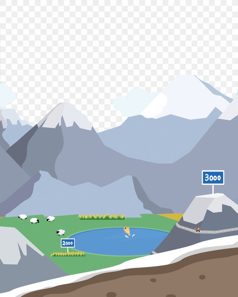 Mountain Meadow Illustration, PNG, 1525x1906px, Mountain, Arctic, Area, Blue, Cloud Download Free