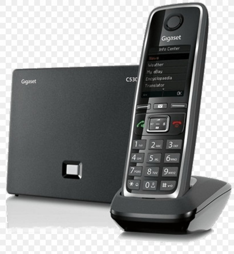 Gigaset C530 IP Gigaset Communications Telephone Digital Enhanced Cordless Telecommunications Home & Business Phones, PNG, 829x900px, Gigaset Communications, Answering Machine, Cellular Network, Communication Device, Cordless Telephone Download Free