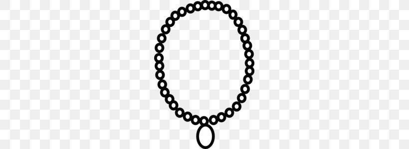 Necklace Pendant Pearl Clip Art, PNG, 201x299px, Necklace, Area, Black, Black And White, Body Jewelry Download Free