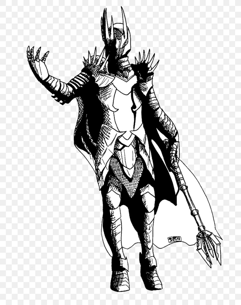 Sauron Samwise Gamgee Gandalf Frodo Baggins Drawing, PNG, 769x1038px, Sauron, Armour, Art, Black And White, Costume Design Download Free