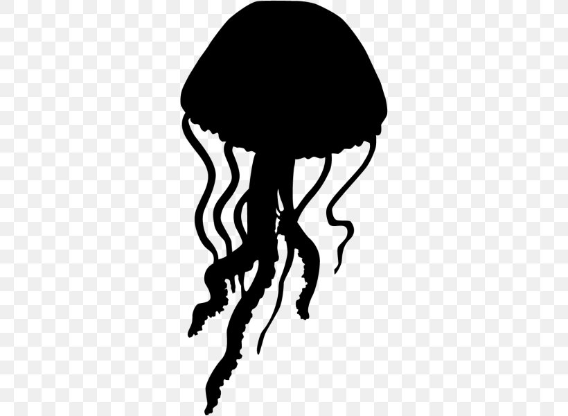 Jellyfish Silhouette Clip Art, PNG, 600x600px, Jellyfish, Animal, Black, Black And White, Drawing Download Free