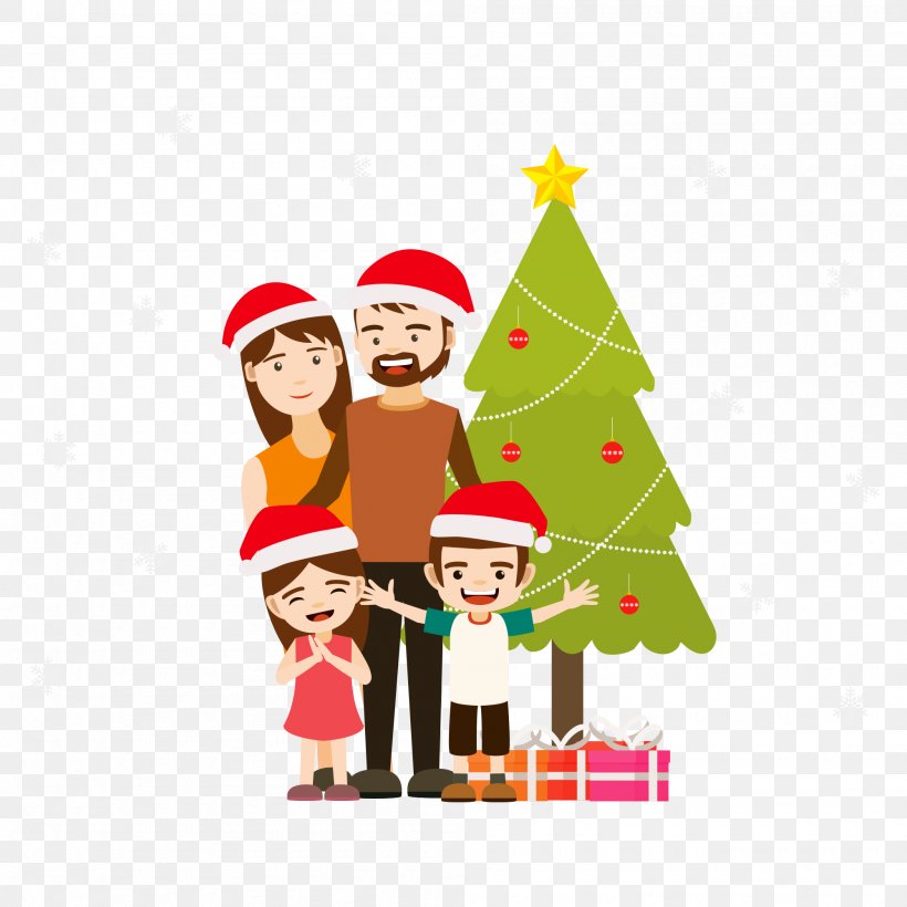 Christmas Family Gift Illustration, PNG, 2000x2000px, Christmas, Child, Christmas Decoration, Christmas Eve, Christmas Ornament Download Free