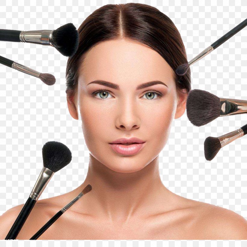 Cosmetics Make-up Artist Model Makeup Brush, PNG, 1000x1000px, Cosmetics, Beauty, Beauty Parlour, Black Hair, Brown Hair Download Free