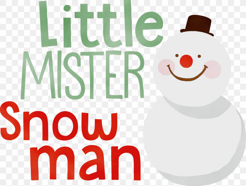 Snowman, PNG, 3000x2278px, Little Mister Snow Man, Happiness, Meter, Paint, Smile Download Free