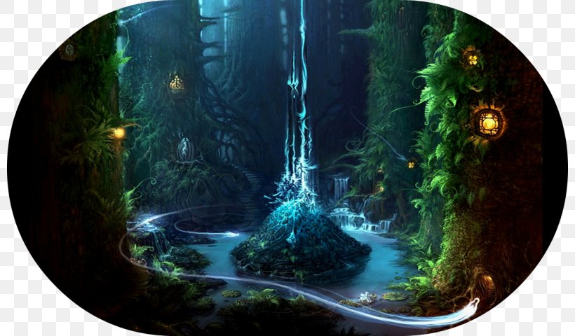 Enchanted Forest Desktop Wallpaper Mobile Phones Wallpaper, PNG, 800x480px, Forest, Aquarium, Building, Enchanted Forest, Fairy Download Free