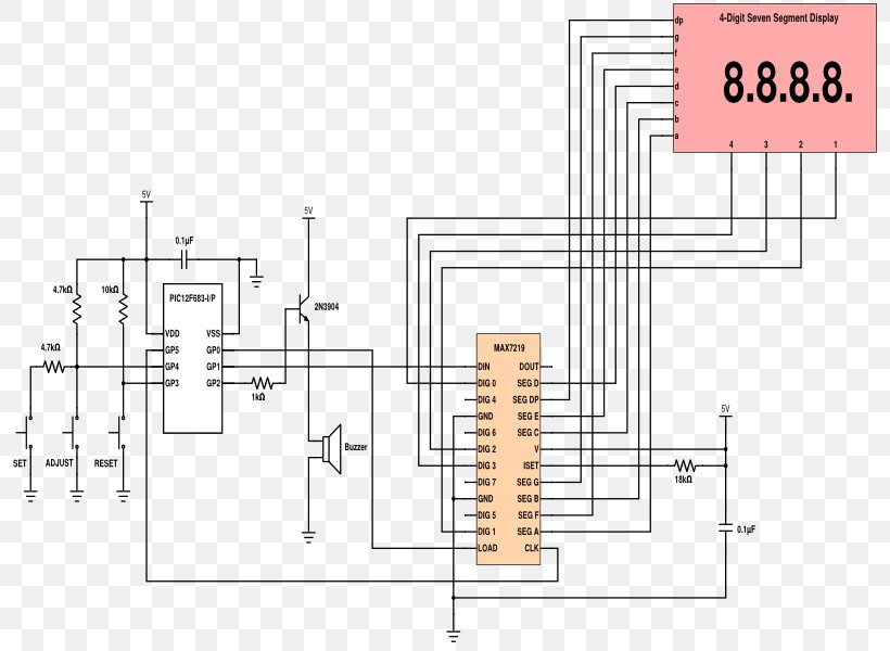 Timer Electronic Circuit Countdown Schematic Circuit Diagram, PNG, 800x600px, 555 Timer Ic, Timer, Circuit Diagram, Clock, Countdown Download Free