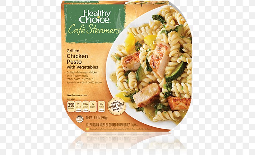 Barbecue Chicken Fettuccine Alfredo Pesto Healthy Choice Frozen Food, PNG, 500x500px, Barbecue Chicken, Chicken As Food, Convenience Food, Cuisine, Dish Download Free