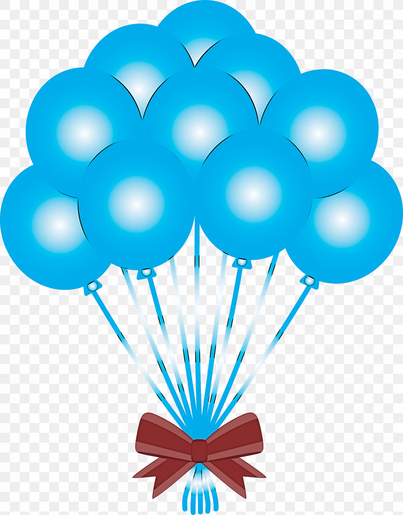 Balloon, PNG, 2349x3000px, Balloon, Aqua, Blue, Party Supply, Turquoise Download Free