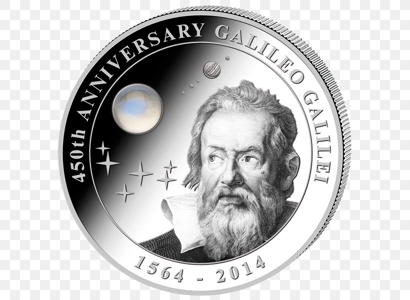 Galileo Galilei Silver Coin Cook Islands, PNG, 600x600px, Galileo Galilei, Astronomer, Astronomy, Black And White, Coin Download Free